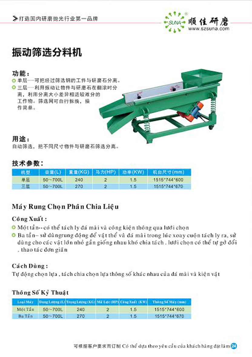 Máy Rung Chọn Phân Chia Liệu
